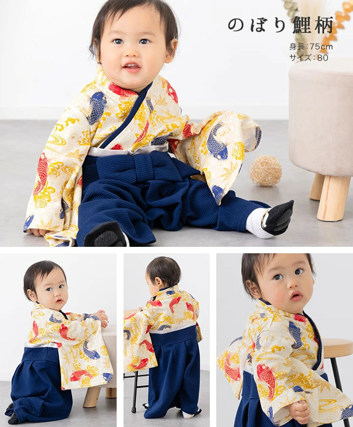 日本童裝 新年袴 日本和服 60-80cm 初生嬰兒 男童款/女童款 新年行運發財特輯 Happy New Year 馬年