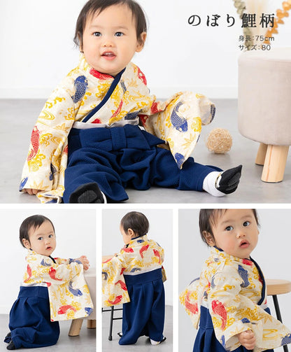 日本童裝 新年袴 日本和服 60-80cm 初生嬰兒 男童款/女童款 新年行運發財特輯 Happy New Year 馬年