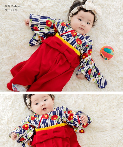 日本童裝 新年袴 日本和服 60-80cm 初生嬰兒 男童款/女童款 新年行運發財特輯 Happy New Year 馬年