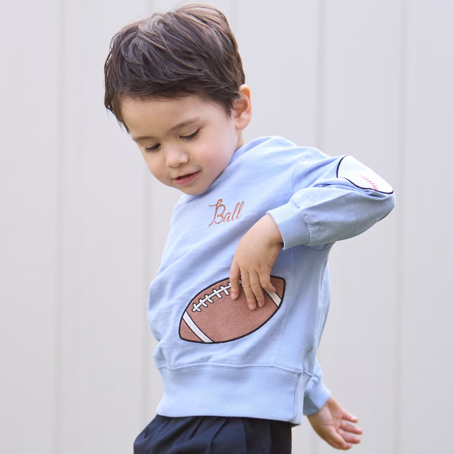 日本童裝 pe#main 球類貼花長袖上衣 80-130cm 男童款 夏季 TOPS