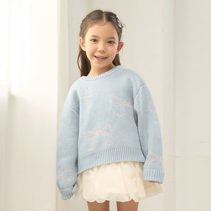 日本童裝 Ly# mine 閃閃蝴蝶結針織毛衣 110-140cm 女童款 冬季 TOPS