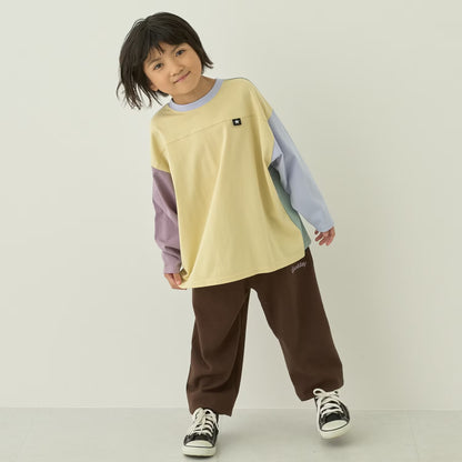 日本童裝 b・R# 防污系列 吸水速乾系列 防UV 拼色上衣 110-140cm 男童款 秋季 TOPS