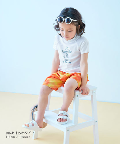 Japanese children's clothing dev!rock UV protection short-sleeved top swimsuit 100-160cm boys' summer swimsuit special edition
