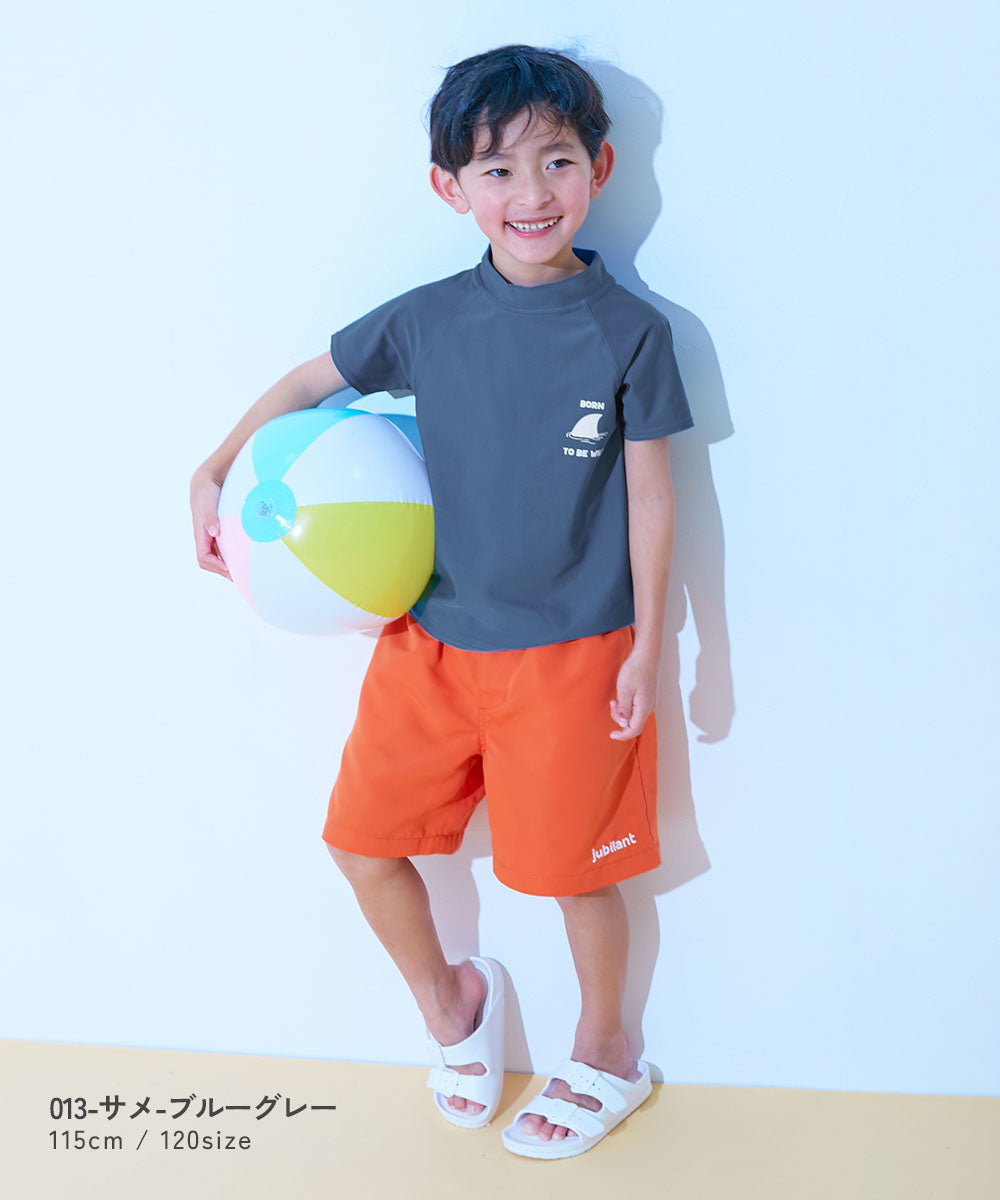 Japanese children's clothing dev!rock UV protection short-sleeved top swimsuit 100-160cm boys' summer swimsuit special edition