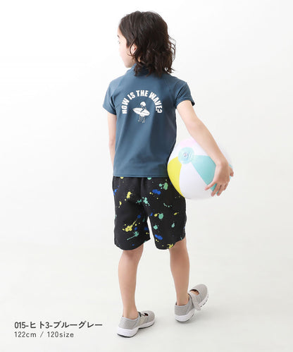 Japanese children's clothing dev!rock UV protection short-sleeved top swimsuit 100-160cm boys' summer swimsuit special edition