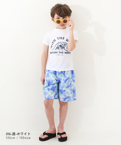 Japanese children's clothing dev!rock UV protection short-sleeved top swimsuit 100-160cm boys' summer swimsuit special edition