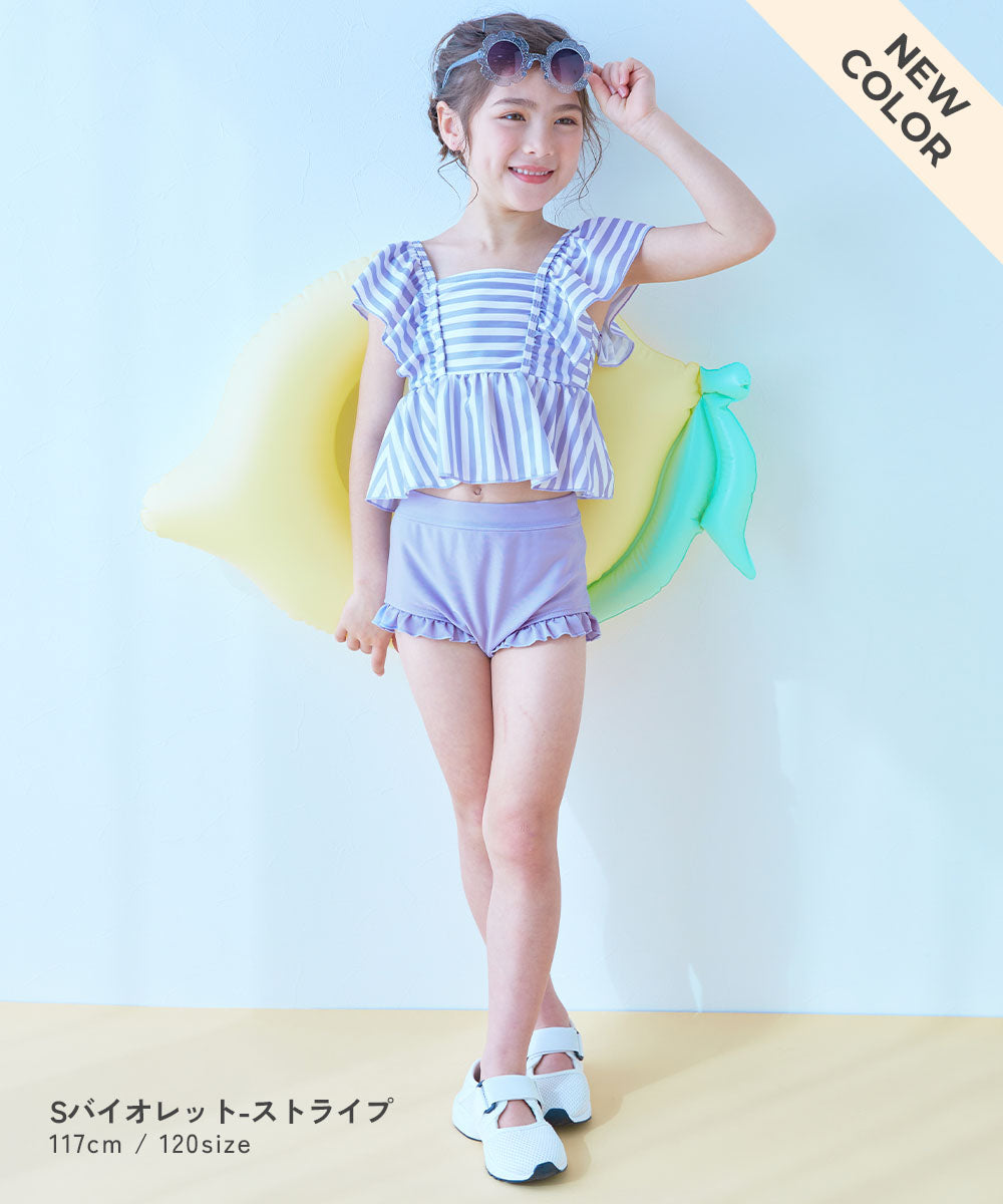 日本童裝 dev!rock 防UV 泳衣兩件套裝 100-130cm 女童款 夏季 夏日玩水泳衣特輯
