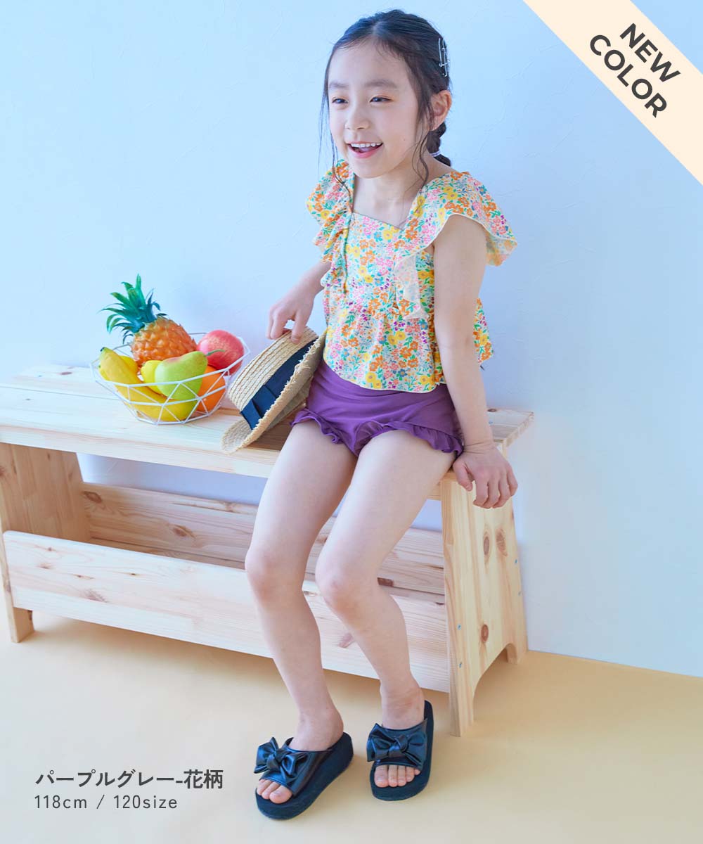 日本童裝 dev!rock 防UV 泳衣兩件套裝 100-130cm 女童款 夏季 夏日玩水泳衣特輯