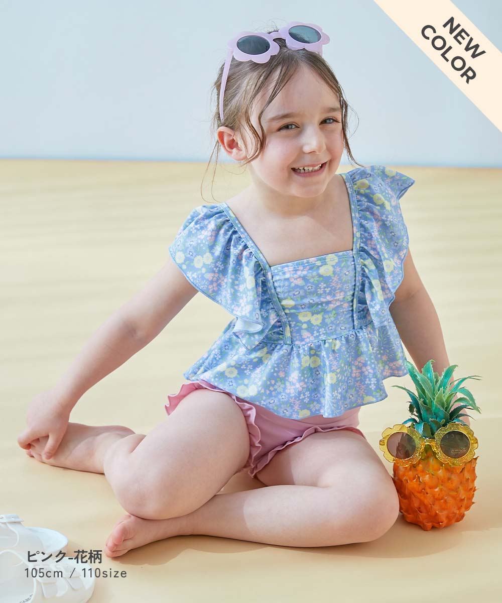 日本童裝 dev!rock 防UV 泳衣兩件套裝 100-130cm 女童款 夏季 夏日玩水泳衣特輯