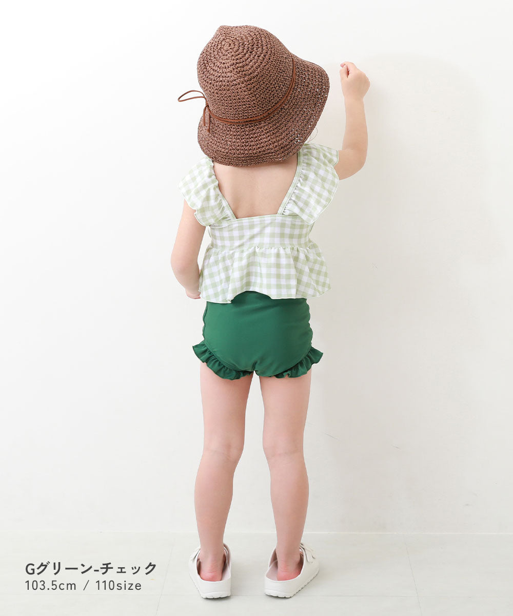 日本童裝 dev!rock 防UV 泳衣兩件套裝 100-130cm 女童款 夏季 夏日玩水泳衣特輯