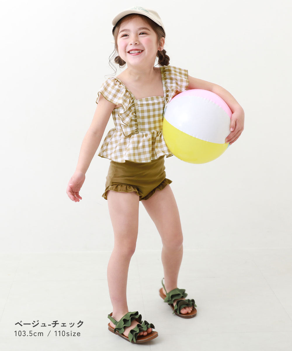 日本童裝 dev!rock 防UV 泳衣兩件套裝 100-130cm 女童款 夏季 夏日玩水泳衣特輯