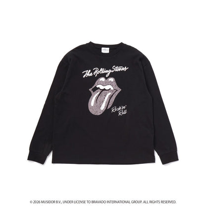 日本童裝 Slap Slip x The Rolling Stones 前後印花長袖上衣 Free Size 大人款 秋季 TOPS 其他品牌童裝
