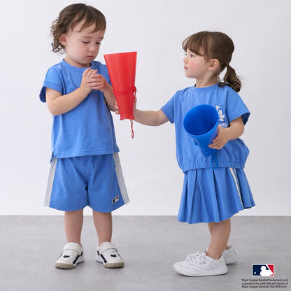日本童裝 pe#main x 【MLB】上衣短裙兩件套裝 80-130cm 女童款 夏季 TOPS SKIRTS