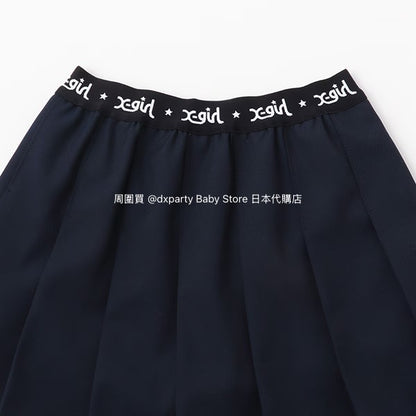 Japanese children's clothing X-girl Stages short top pleated skirt two-piece set 80-140cm girls summer TOPS SKIRTS 
