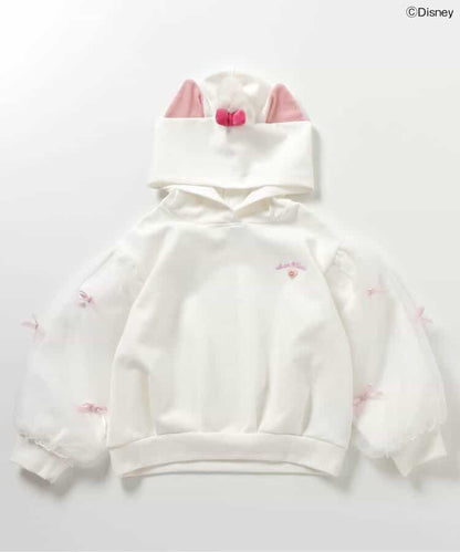 日本童裝 apres les cours x Disney Marie絲帶連帽衛衣 80-140cm 女童款 冬季 TOPS