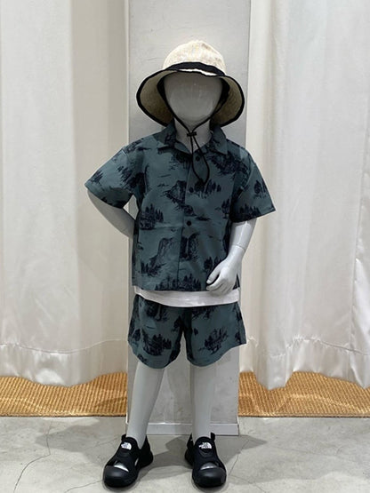 Japanese children's clothing TNF anti-UV static care breathable sports shorts 100-120cm boys/girls summer PANTS 
