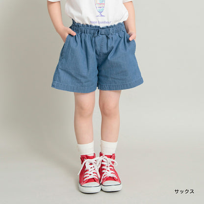 Japanese children's clothing Branches bow belt shorts 90-150cm girls spring and summer PANTS 