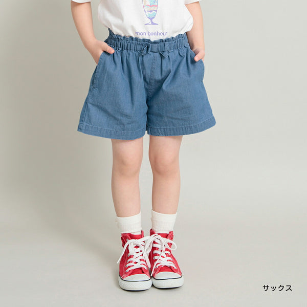 日本童裝 Branshes 蝴蝶結腰帶短褲 90-150cm 女童款 春夏季 PANTS