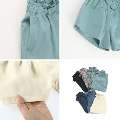 Japanese children's clothing Branches bow belt shorts 90-150cm girls spring and summer PANTS 