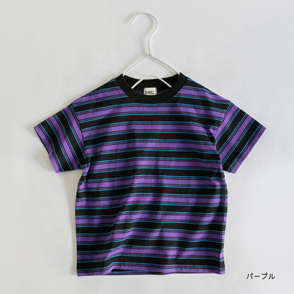 Japanese Branches Striped Short-Sleeved Tops (100-150cm) for Boys (Summer) 