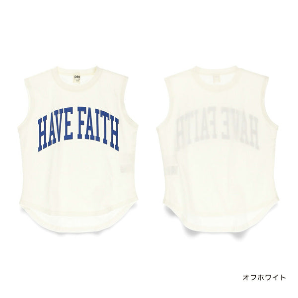 日本童裝 Branshes 字母印花背心上衣 100-150cm 女童款 夏季 TOPS