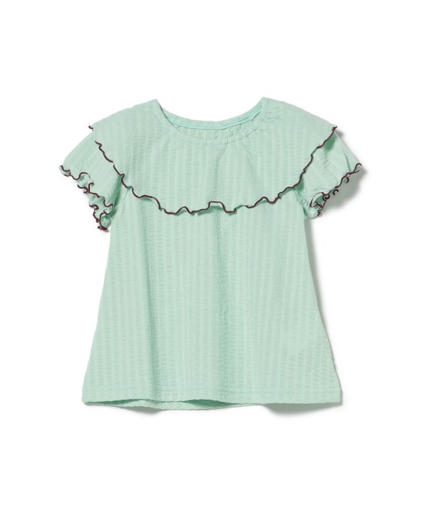 日本童裝 BE#AMS mini 花邊領上衣 90-140cm 女童款 夏季 TOPS