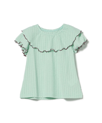 日本童裝 BE#AMS mini 花邊領上衣 90-140cm 女童款 夏季 TOPS