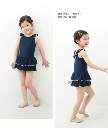 Japanese children's clothing dev!rock UV-proof skirt one-piece swimsuit suitable for school 110-170cm girls summer swimsuit special edition