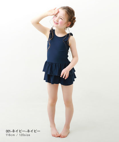 Japanese children's clothing dev!rock UV-proof skirt swimsuit two-piece set suitable for school classes 110-170cm girls summer swimsuit special edition