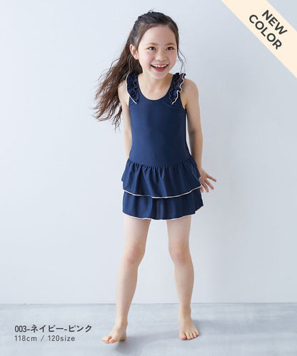 Japanese children's clothing dev!rock UV-proof skirt swimsuit two-piece set suitable for school classes 110-170cm girls summer swimsuit special edition