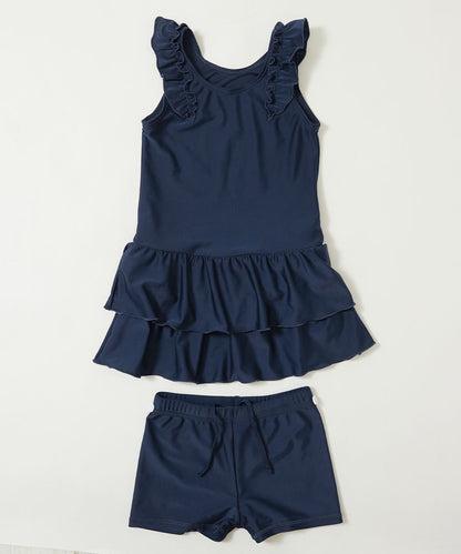 Japanese children's clothing dev!rock UV-proof skirt swimsuit two-piece set suitable for school classes 110-170cm girls summer swimsuit special edition