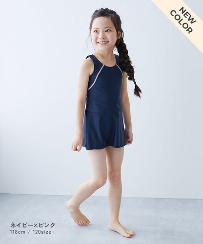 Japanese children's clothing dev!rock UV protection two-piece swimsuit suitable for school 110-170cm girls summer swimsuit special edition