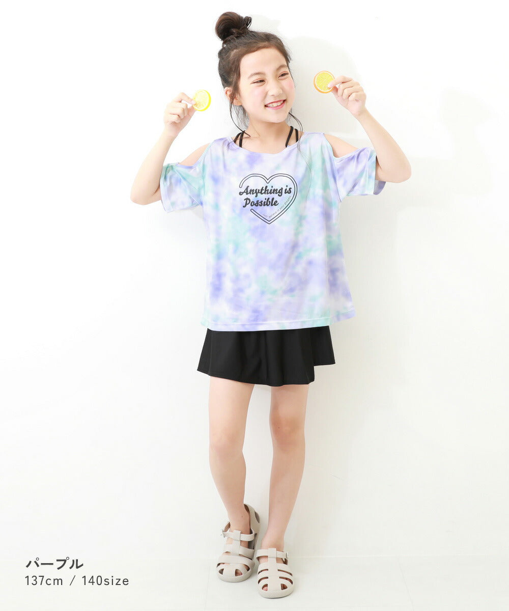 日本童裝 dev!rock 防UV 泳衣三件套裝 100-160cm 女童款 夏季 夏日玩水泳衣特輯