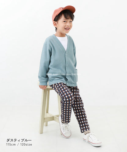 Japanese children's clothing dev!rock UV protection waffle V-neck jacket 100-160cm boys/girls spring/summer outerwear