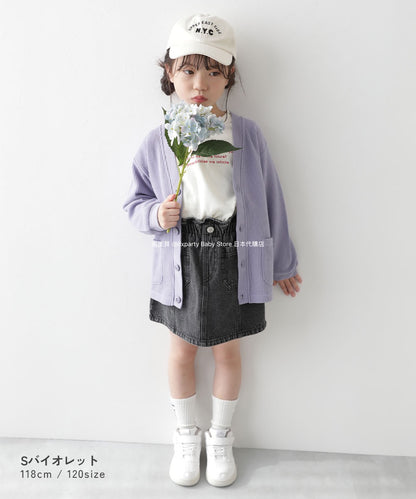 Japanese children's clothing dev!rock UV protection waffle V-neck jacket 100-160cm boys/girls spring/summer outerwear