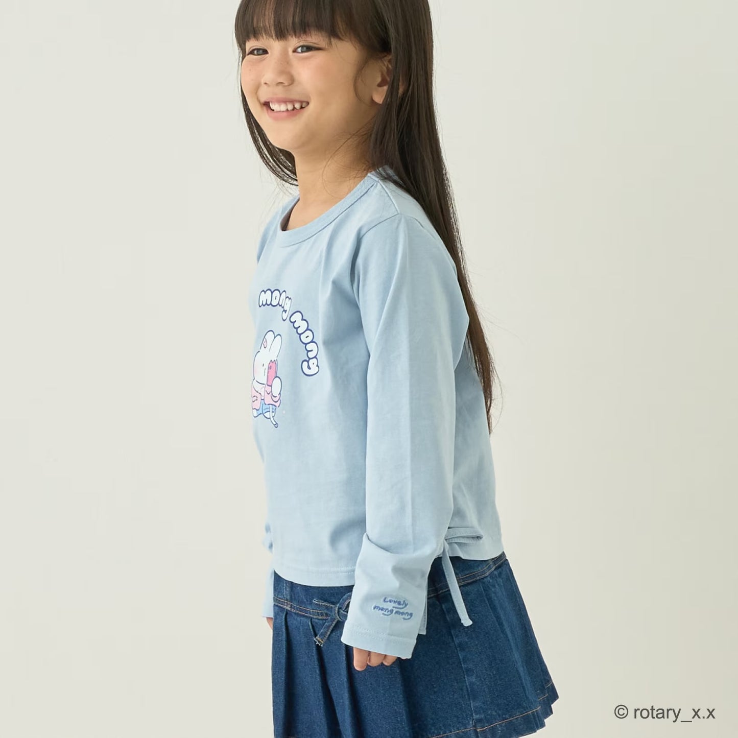 日本童裝 Ly# mine x Lovely MongMong 印花上衣 100-140cm 女童款 秋季 TOPS