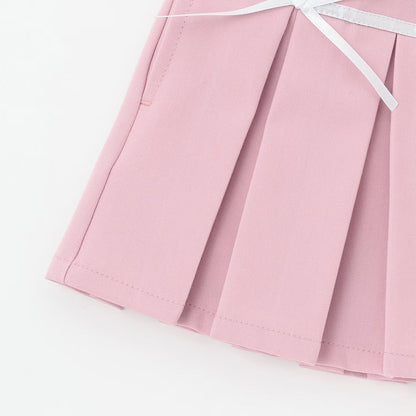 日本童裝 Ly# mine 百摺短裙 100-150cm 女童款 冬季 SKIRTS 聖誕紅/新年紅