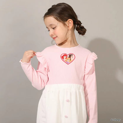 日本童裝 BDL x Disney 公主拼接連身裙 100-130cm 女童款 冬季 DRESSES