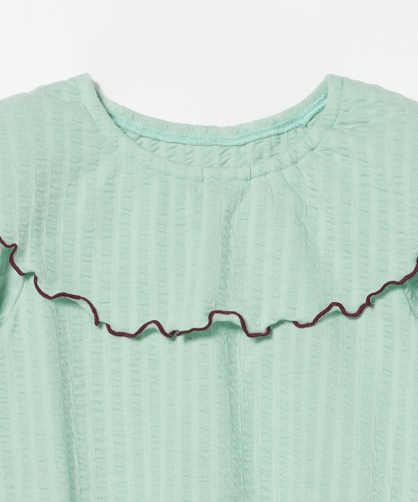日本童裝 BE#AMS mini 花邊領上衣 90-140cm 女童款 夏季 TOPS