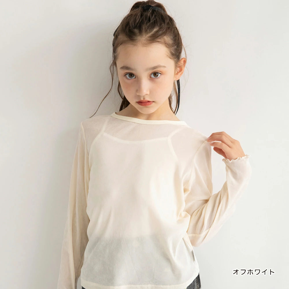 日本童裝 Branshes x Ou? by EDWIN 薄透上衣 90-150cm 女童款 秋季 TOPS