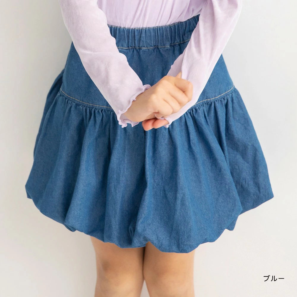 日本童裝 Branshes x Ou? by EDWIN 牛仔泡泡短裙 90-150cm 女童款 秋季 SKIRTS