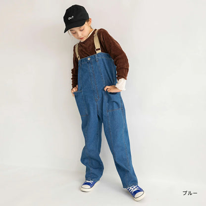 日本童裝 Branshes x Ou? by EDWIN 吊帶工人褲 90-150cm 男童款/女童款 秋季 Jumpsuit