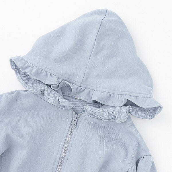 日本童裝 Ly# mine 絲帶線拉鍊連帽外套 100-150cm 女童款 秋季 OUTERWEAR