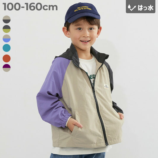 Japanese children's clothing dev!rock waterproof series thin windbreaker hood with storage capacity of 100-160cm. Boys' and girls' spring and summer outerwear