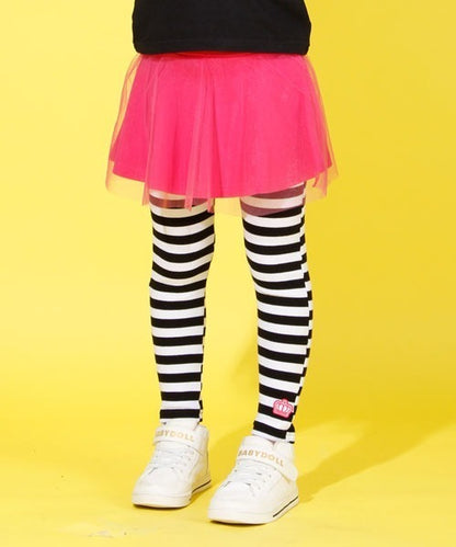 現貨區1-2日寄出--日本童裝 Babydoll 滿印假兩件裙連打底褲 120cm 女童款 四季 SKIRTS PANTS