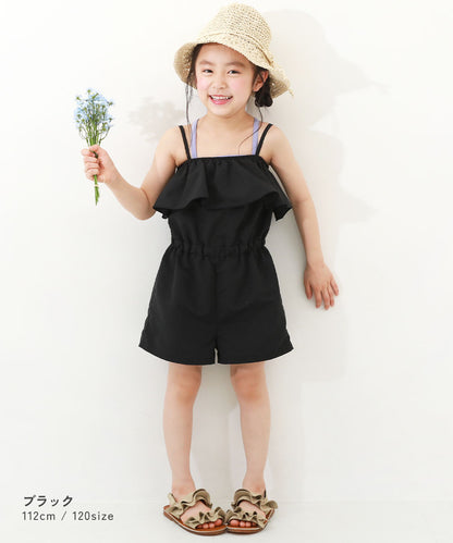 Japanese dev!rock UV-blocking two-piece swimsuit and jumpsuit (100-160cm) for girls. Summer TOPS, PANTS, and jumpsuits. Summer swimsuit collection.