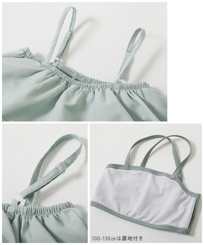Japanese dev!rock UV-blocking two-piece swimsuit and jumpsuit (100-160cm) for girls. Summer TOPS, PANTS, and jumpsuits. Summer swimsuit collection.