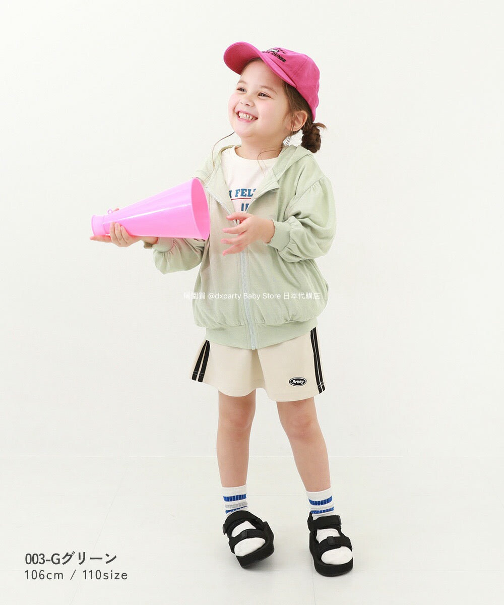 Japanese children's clothing dev!rock UV protection thin loose fungus sleeve hooded jacket 100-160cm girls spring and summer OUTERWEAR