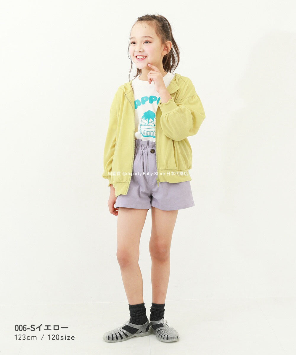 Japanese children's clothing dev!rock UV protection thin loose fungus sleeve hooded jacket 100-160cm girls spring and summer OUTERWEAR