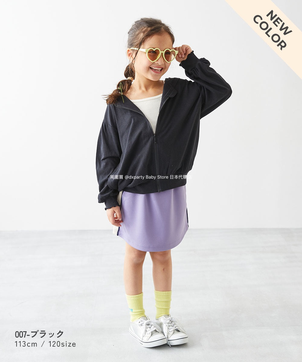 Japanese children's clothing dev!rock UV protection thin loose fungus sleeve hooded jacket 100-160cm girls spring and summer OUTERWEAR